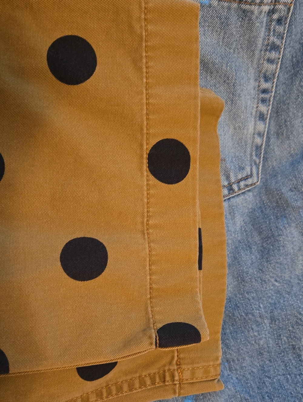 J Crew Boyfriend Chino Khaki With Black Polka Dots Size 16 - Picture 10 of 10